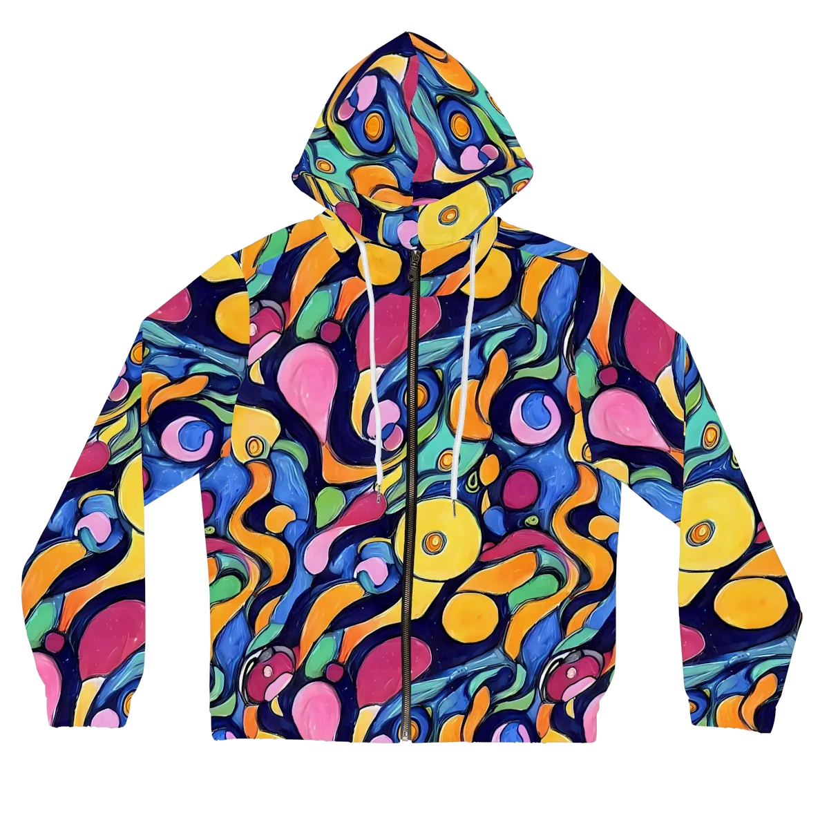 Neon Kelp on Women's Full-Zip Hoodie — Front