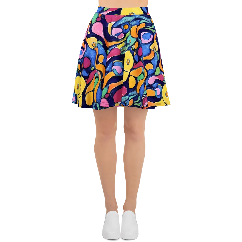 Neon Kelp on Skater Skirt — Front