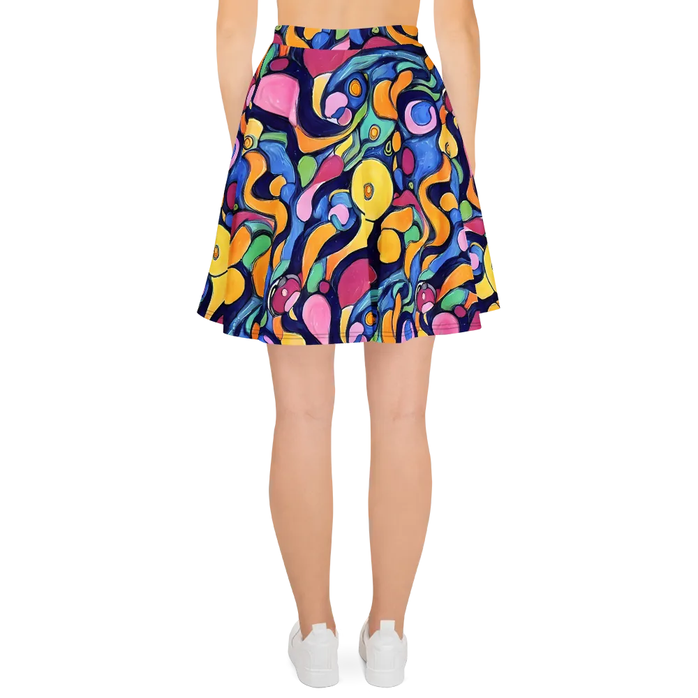 Neon Kelp on Skater Skirt — Back