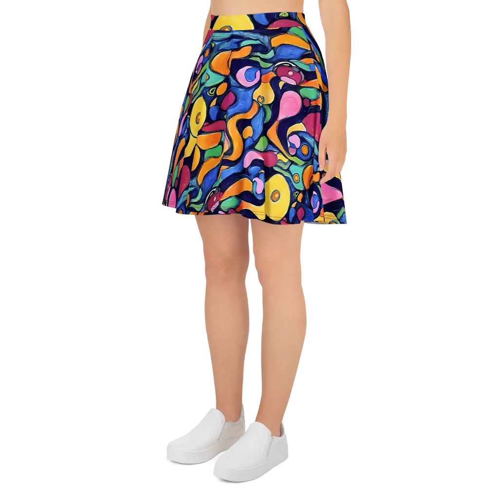 Neon Kelp on Skater Skirt — Left