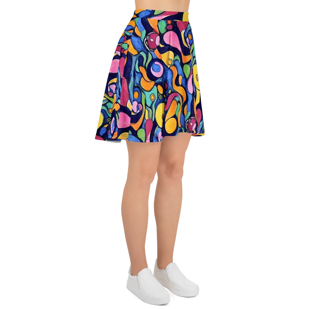 Neon Kelp on Skater Skirt — Right