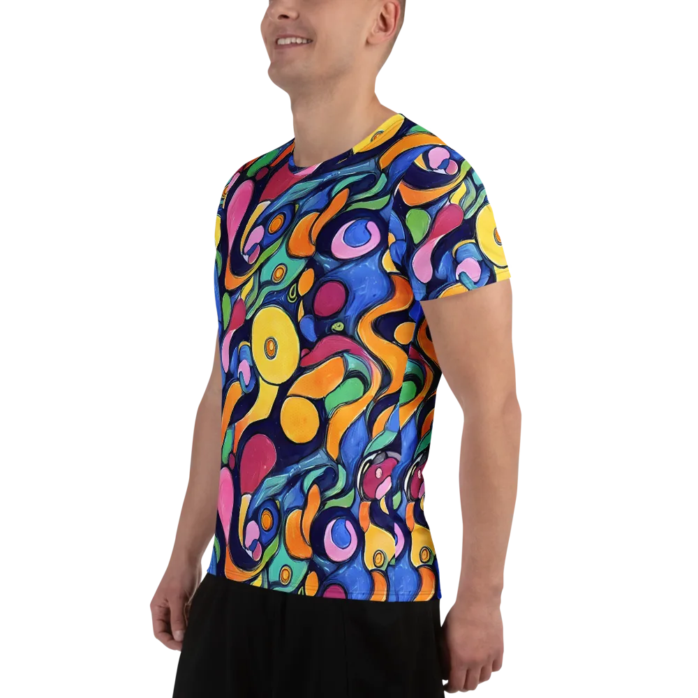 Neon Kelp on Men's Athletic T-Shirt — Left