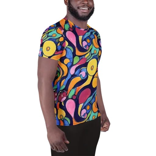 Neon Kelp on a Men's Athletic T-Shirt