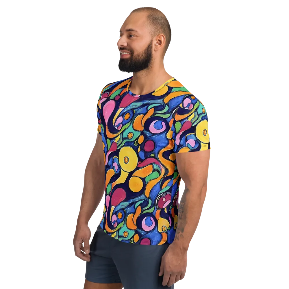 Neon Kelp on Men's Athletic T-Shirt — Left