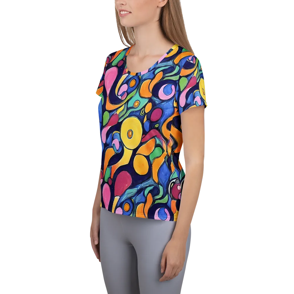 Neon Kelp on Women's Athletic T-Shirt — Left