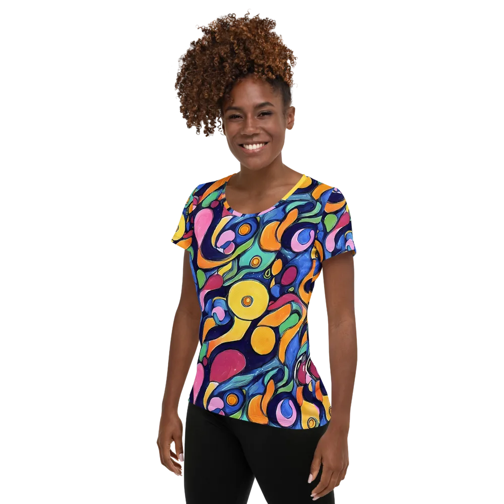 Neon Kelp on Women's Athletic T-Shirt — Left