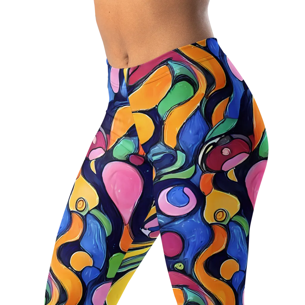 Neon Kelp on Leggings — Left Front