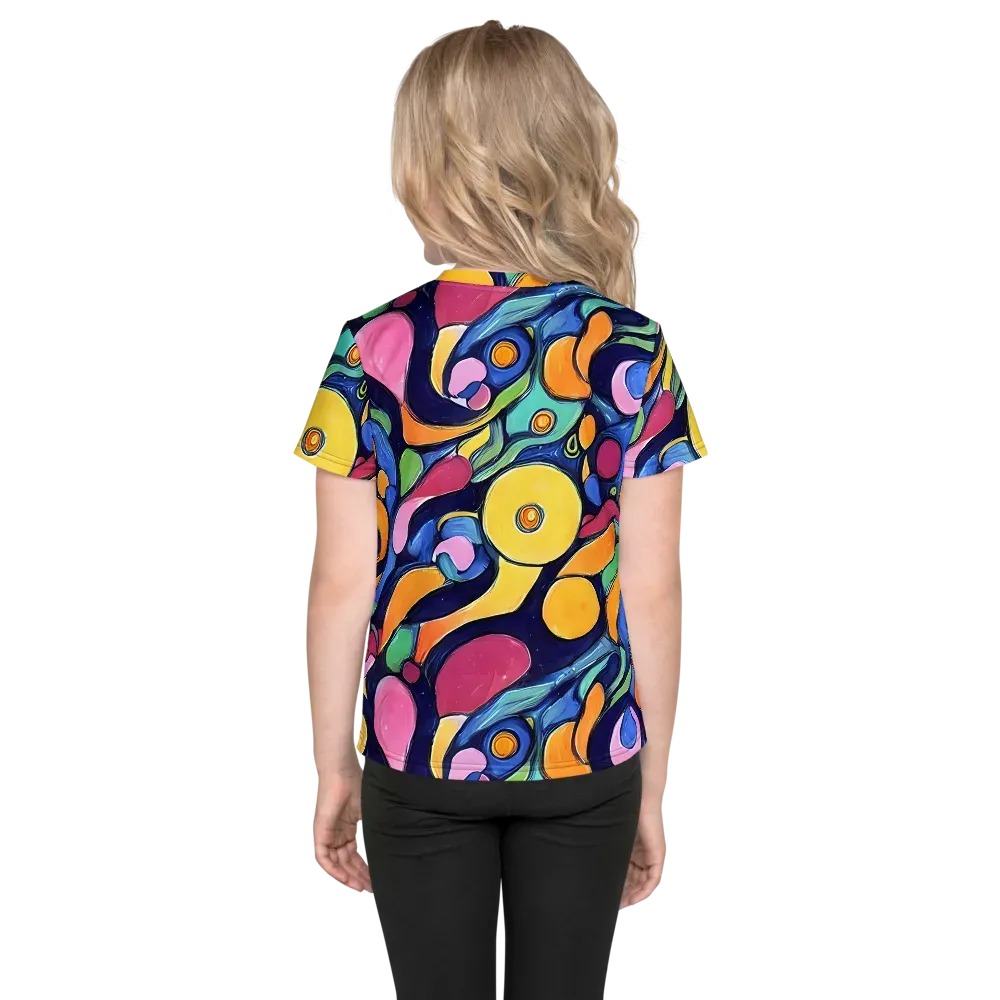 Neon Kelp on Kids Crew Neck T-Shirt — Back
