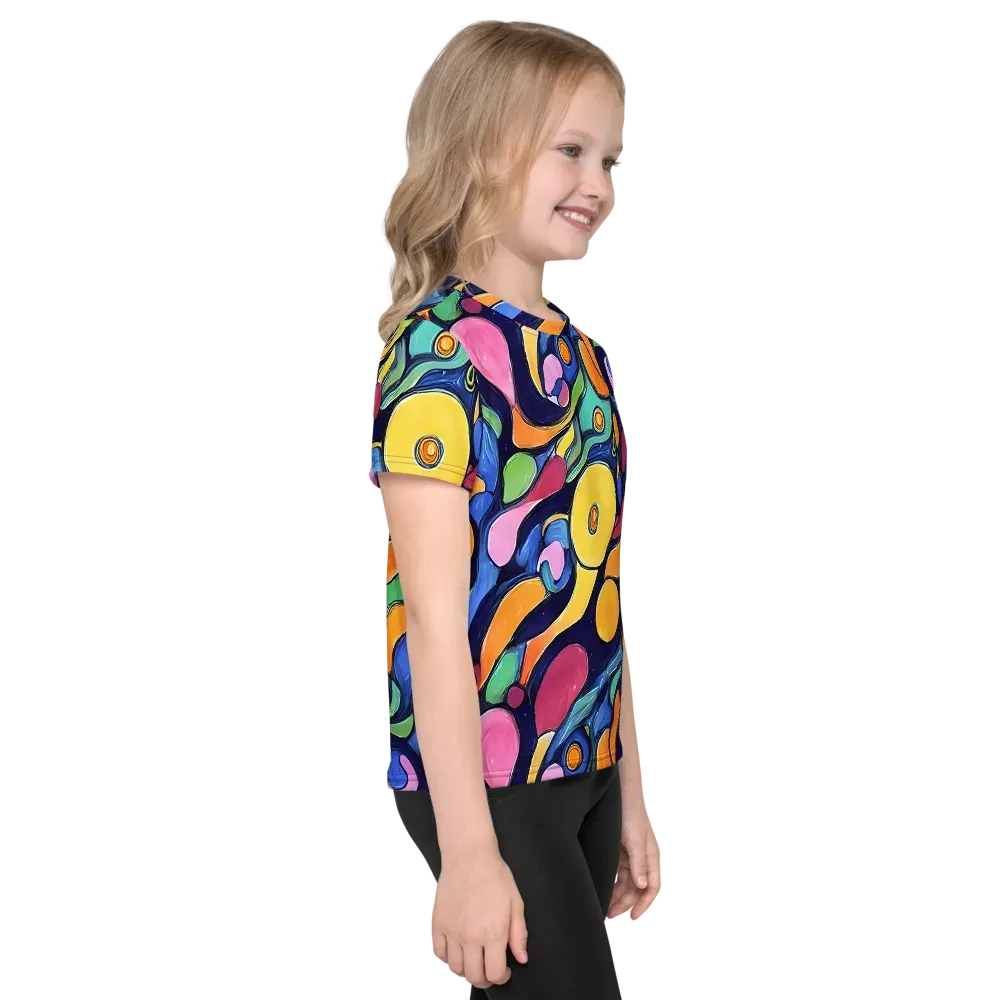 Neon Kelp on Kids Crew Neck T-Shirt — Right