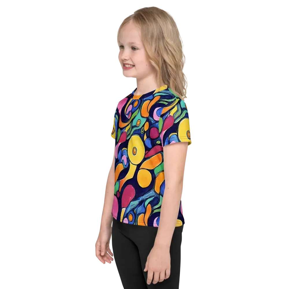 Neon Kelp on Kids Crew Neck T-Shirt — Left