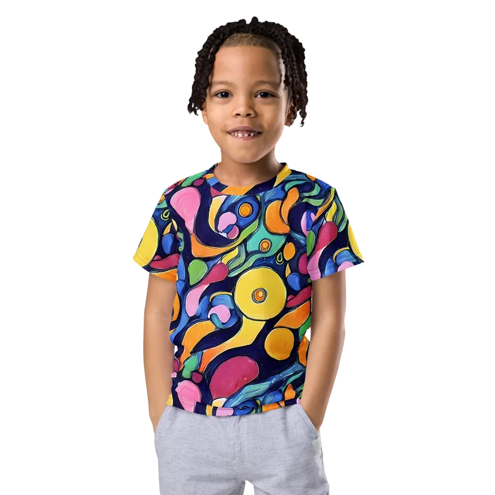 Neon Kelp on Kids Crew Neck T-Shirt — Front