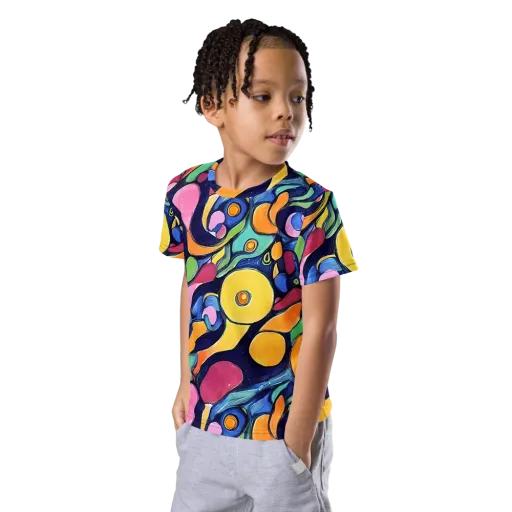 Neon Kelp on a Kids Crew Neck T-Shirt
