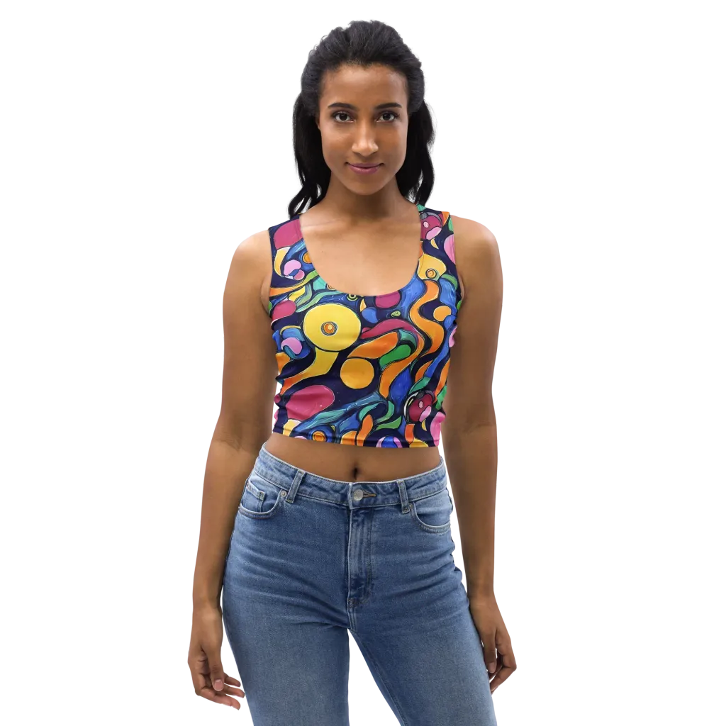 Neon Kelp on Crop Top — Front