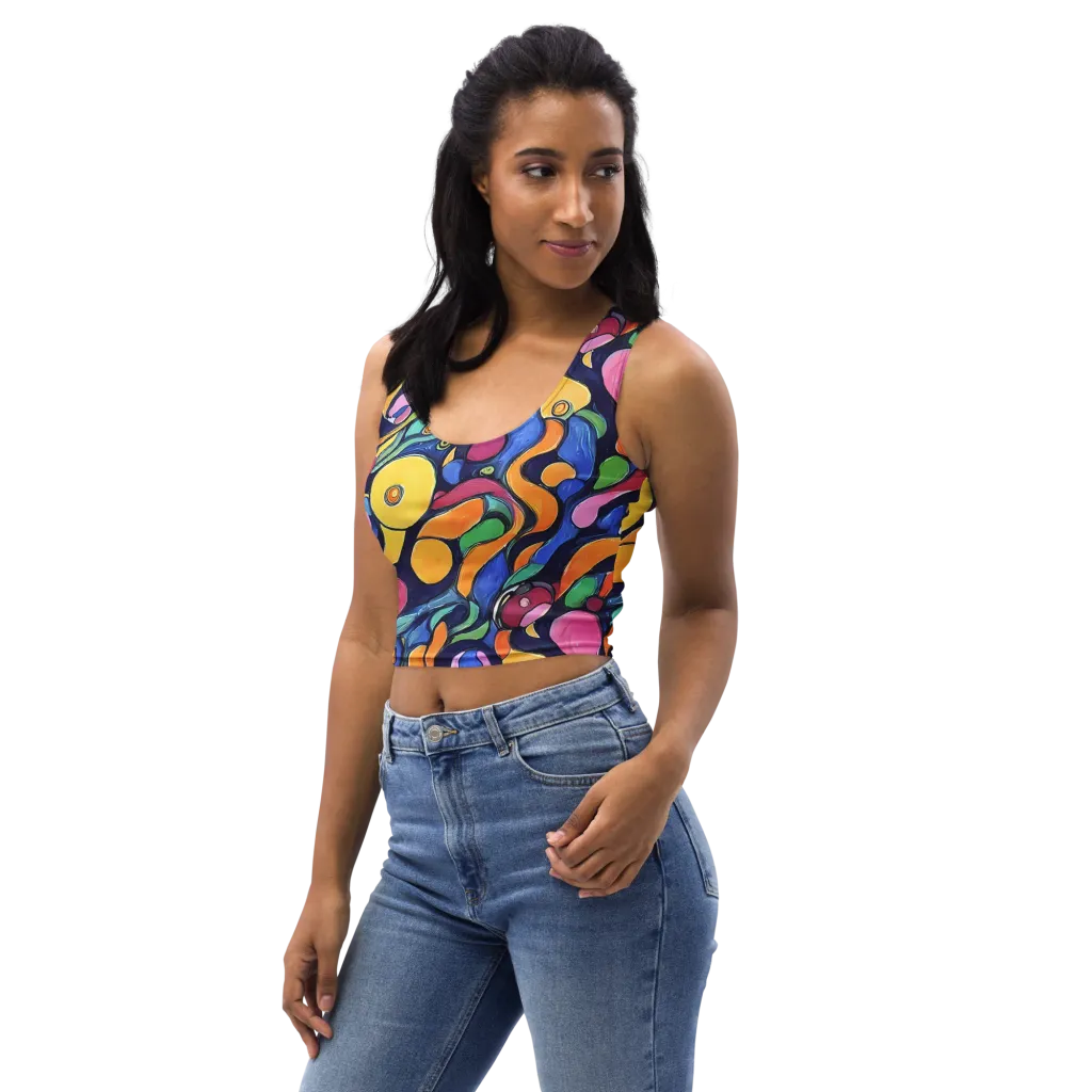 Neon Kelp on Crop Top — Left Front
