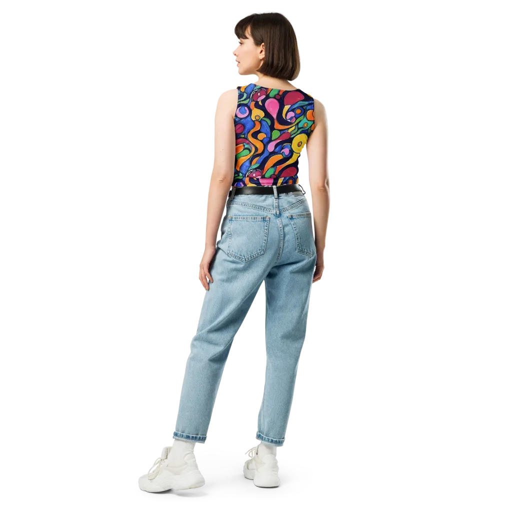 Neon Kelp on Crop Top — Back