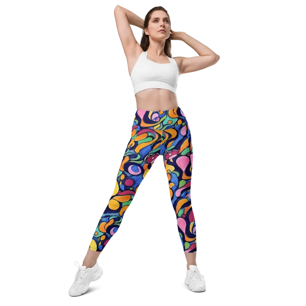 Neon Kelp on Leggings with Pockets — Front