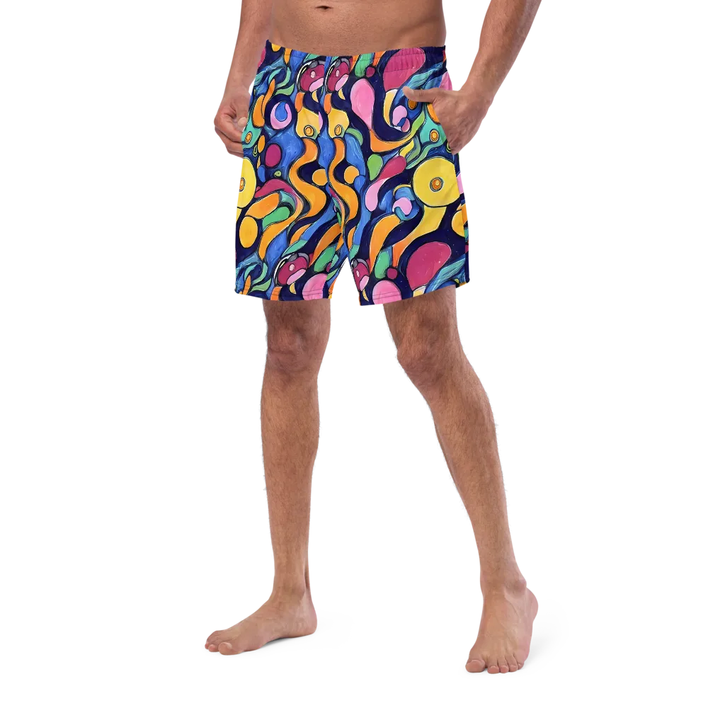 Neon Kelp on Swim Trunks — Left Front