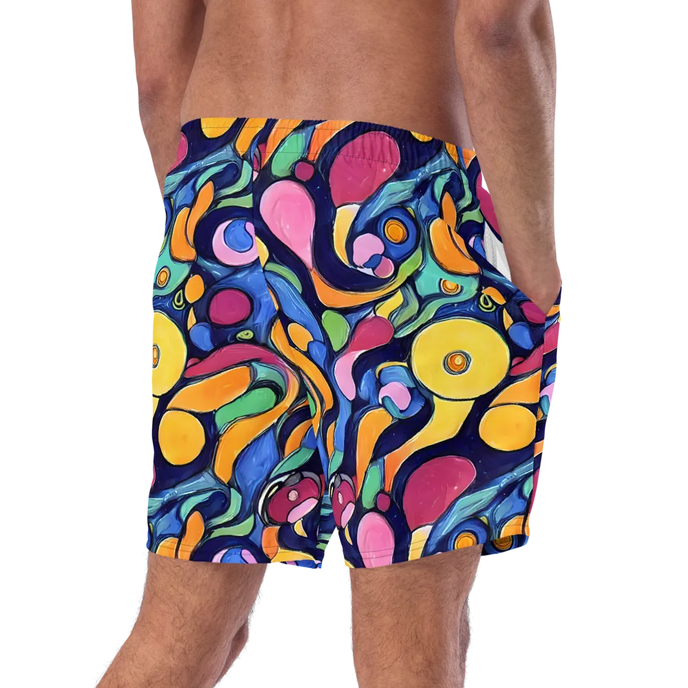 Neon Kelp on Swim Trunks — Right Back