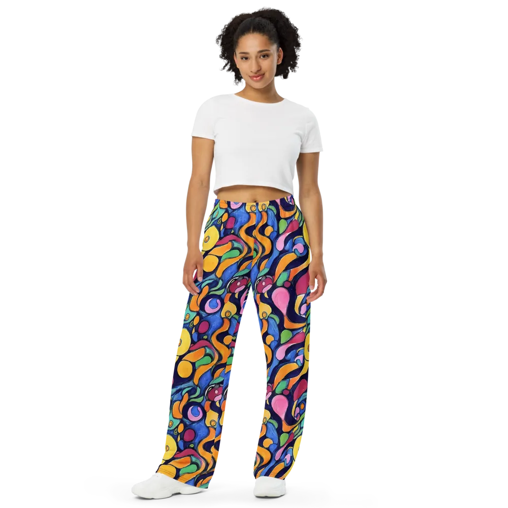 Neon Kelp on Wide-Leg Pants — Front