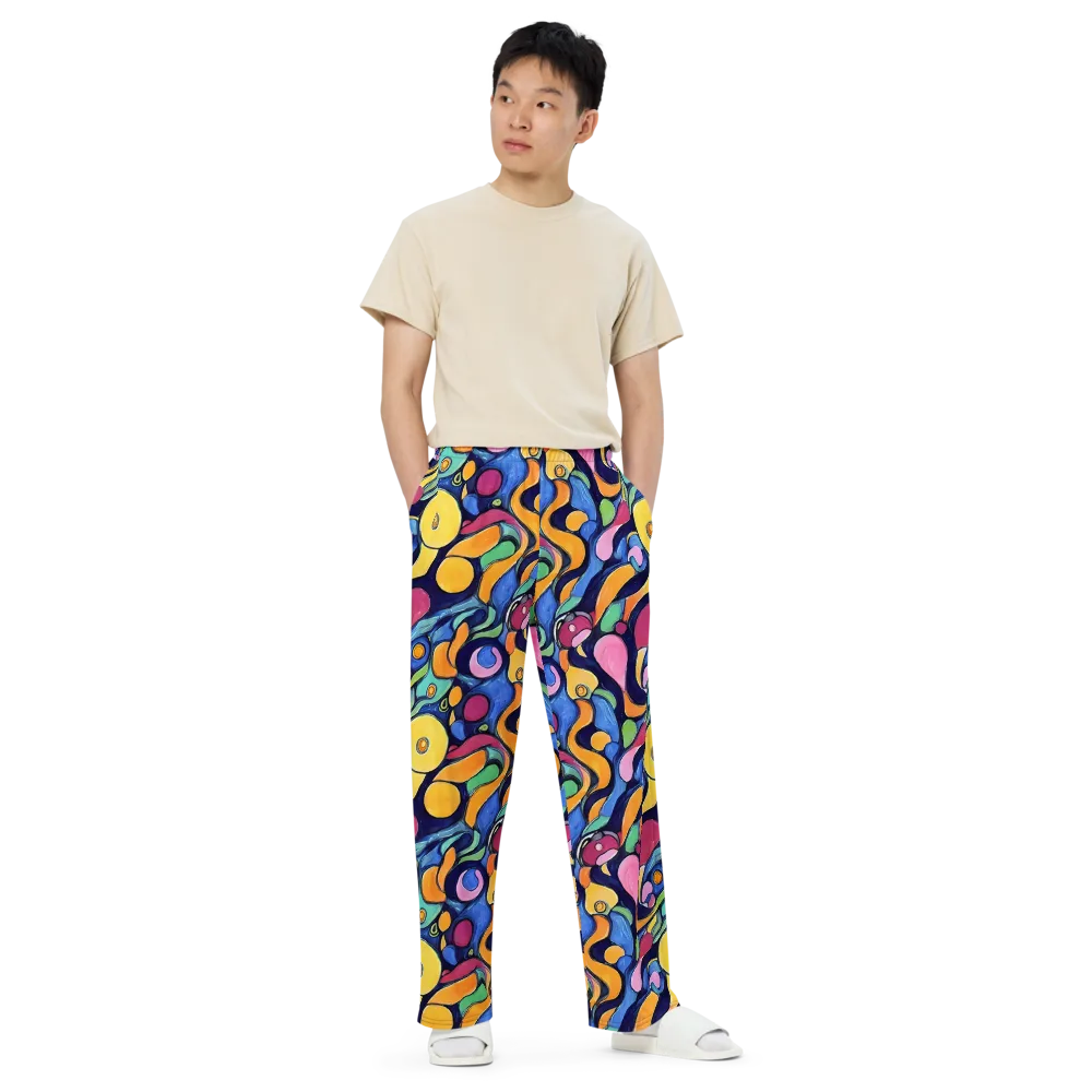 Neon Kelp on Wide-Leg Pants — Front