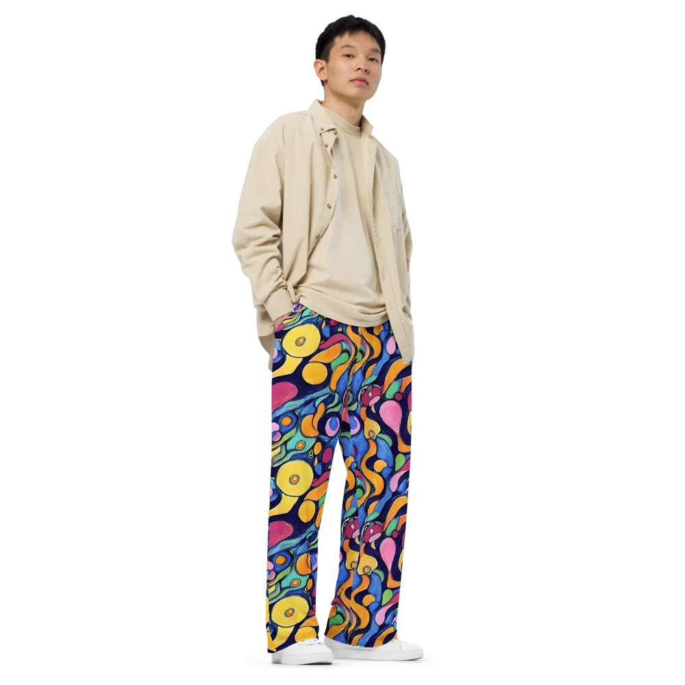 Neon Kelp on Wide-Leg Pants — Right Front