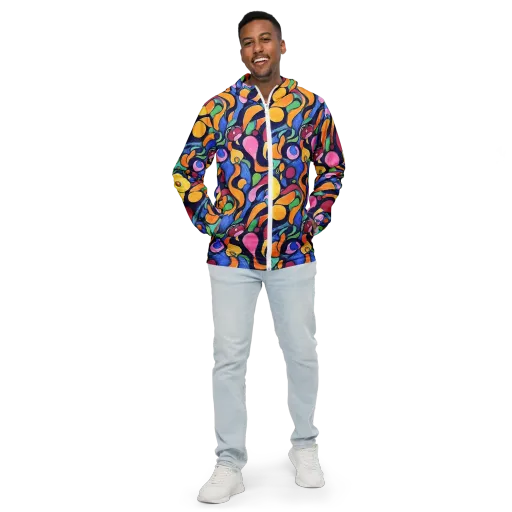 Neon Kelp on a Men's Windbreaker