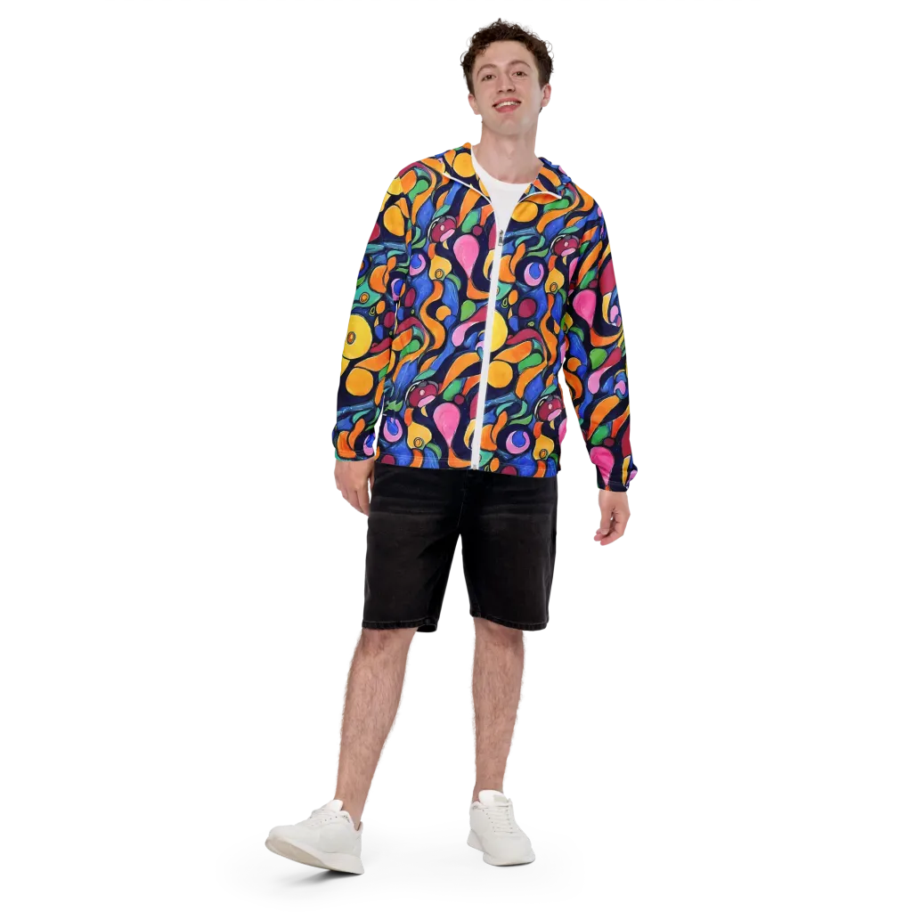 Neon Kelp on Men's Windbreaker — Front