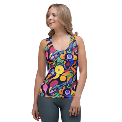 Neon Kelp on a Women's Tank Top