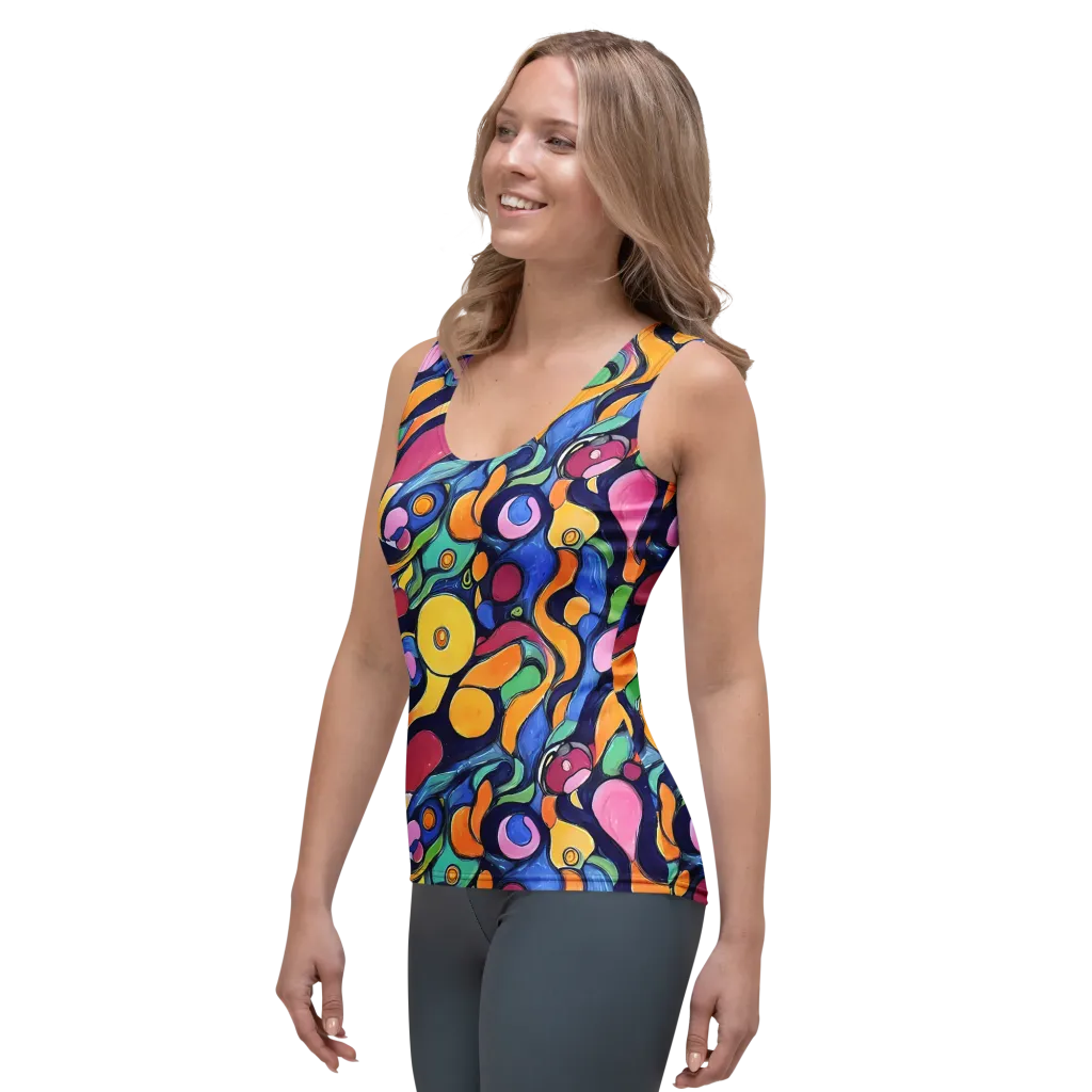 Neon Kelp on Women's Tank Top — Left Front