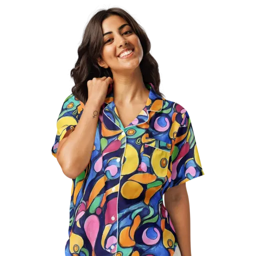 Neon Kelp on a Women's Short Sleeve Pajama Top