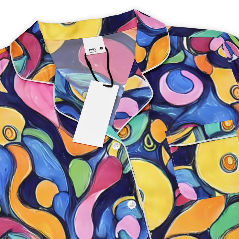 Neon Kelp on Women's Short Sleeve Pajama Top — Product details