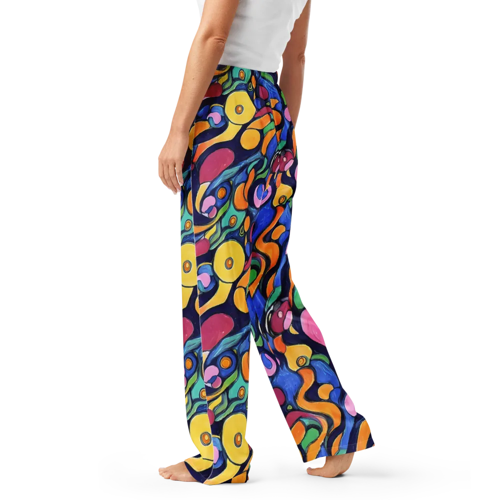 Neon Kelp on Women's Pajama Pants — Left