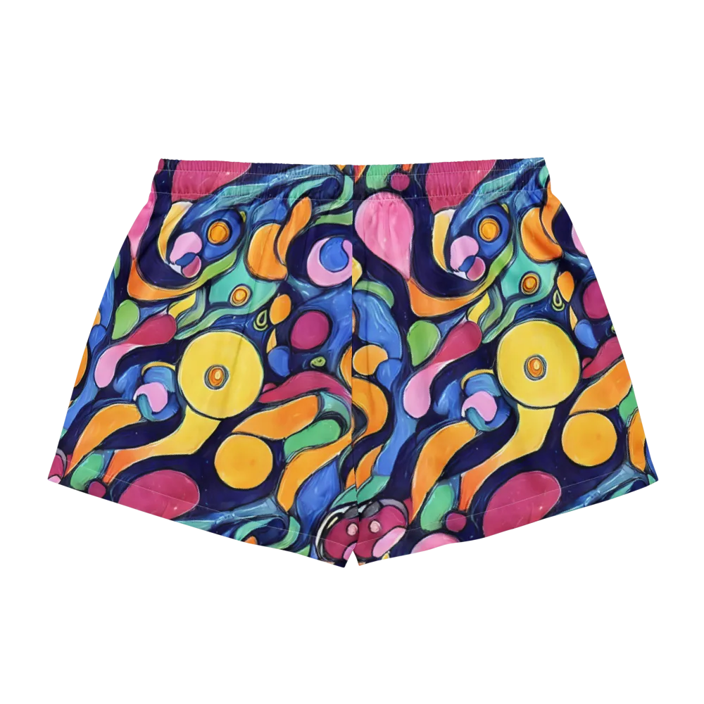 Neon Kelp on Women's Pajama Shorts — Back