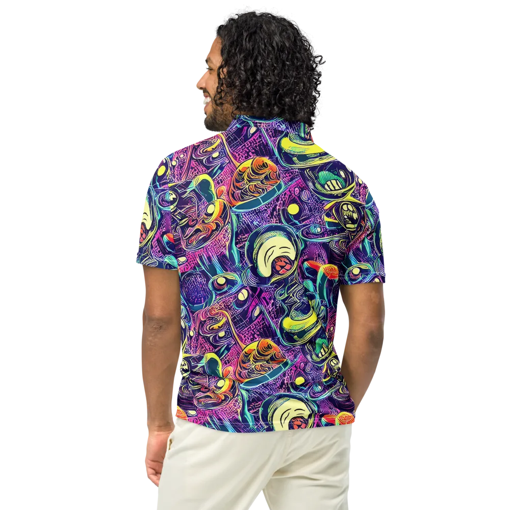 Electric Relics on Men's Slim Fit Polo Shirt — Back