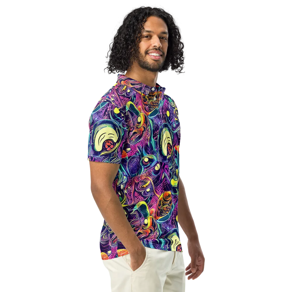 Electric Relics on Men's Slim Fit Polo Shirt — Right Front