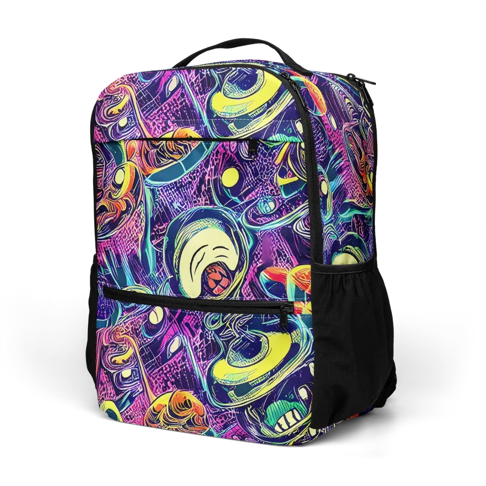 Electric Relics on Utility Backpack — Left Front