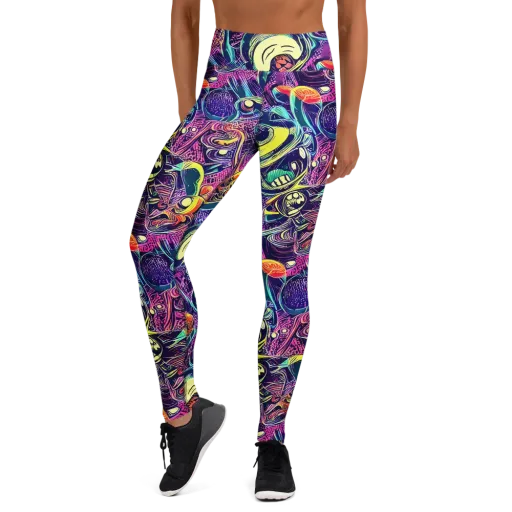 Electric Relics on a Yoga Leggings