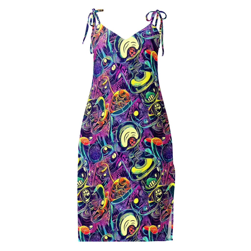 Electric Relics on Slip Dress — Front