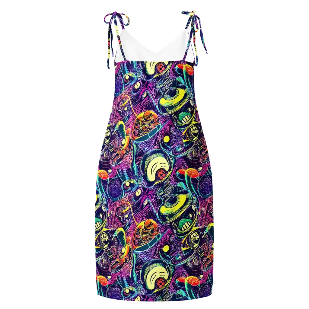 Electric Relics on Slip Dress — Back