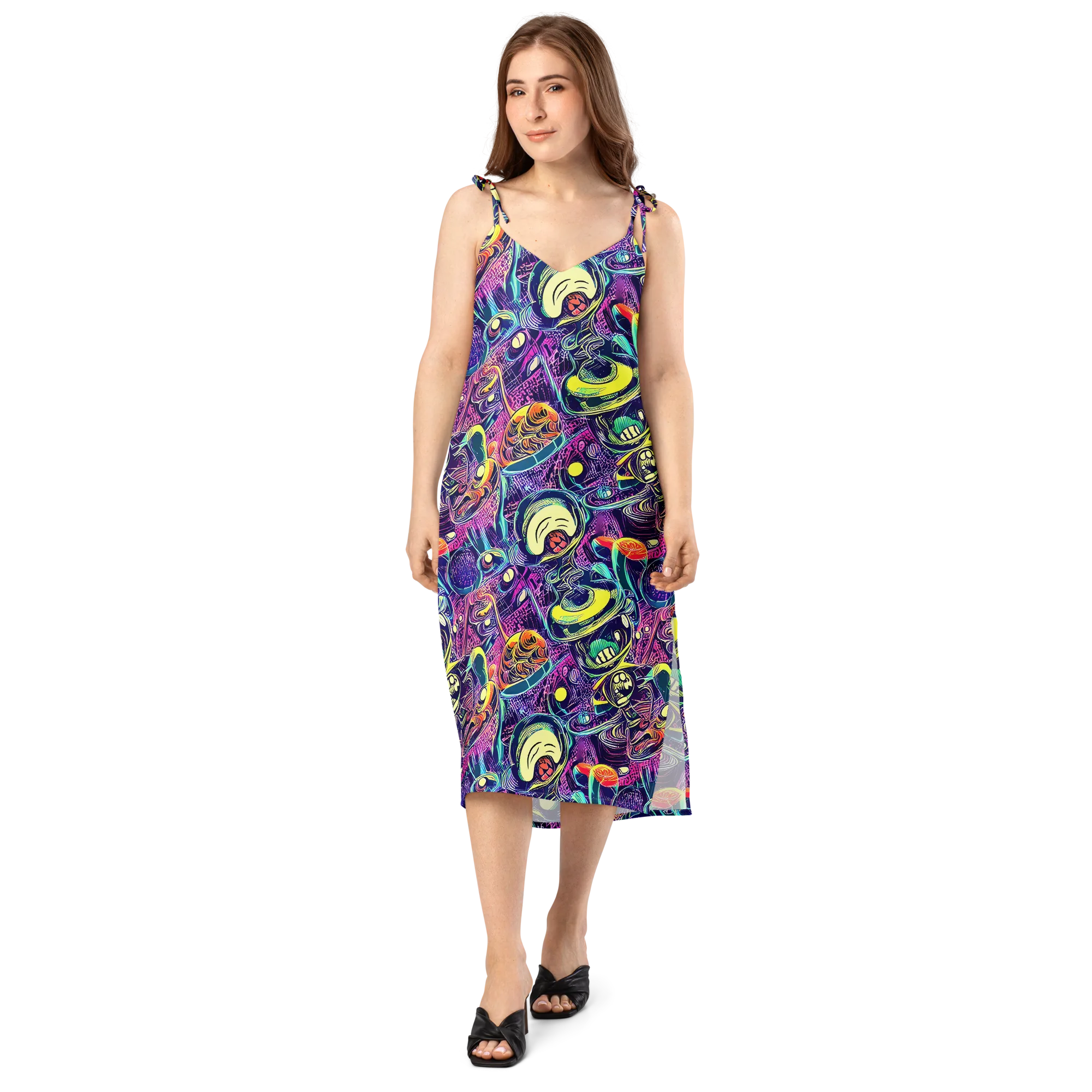 Electric Relics on Slip Dress — Front