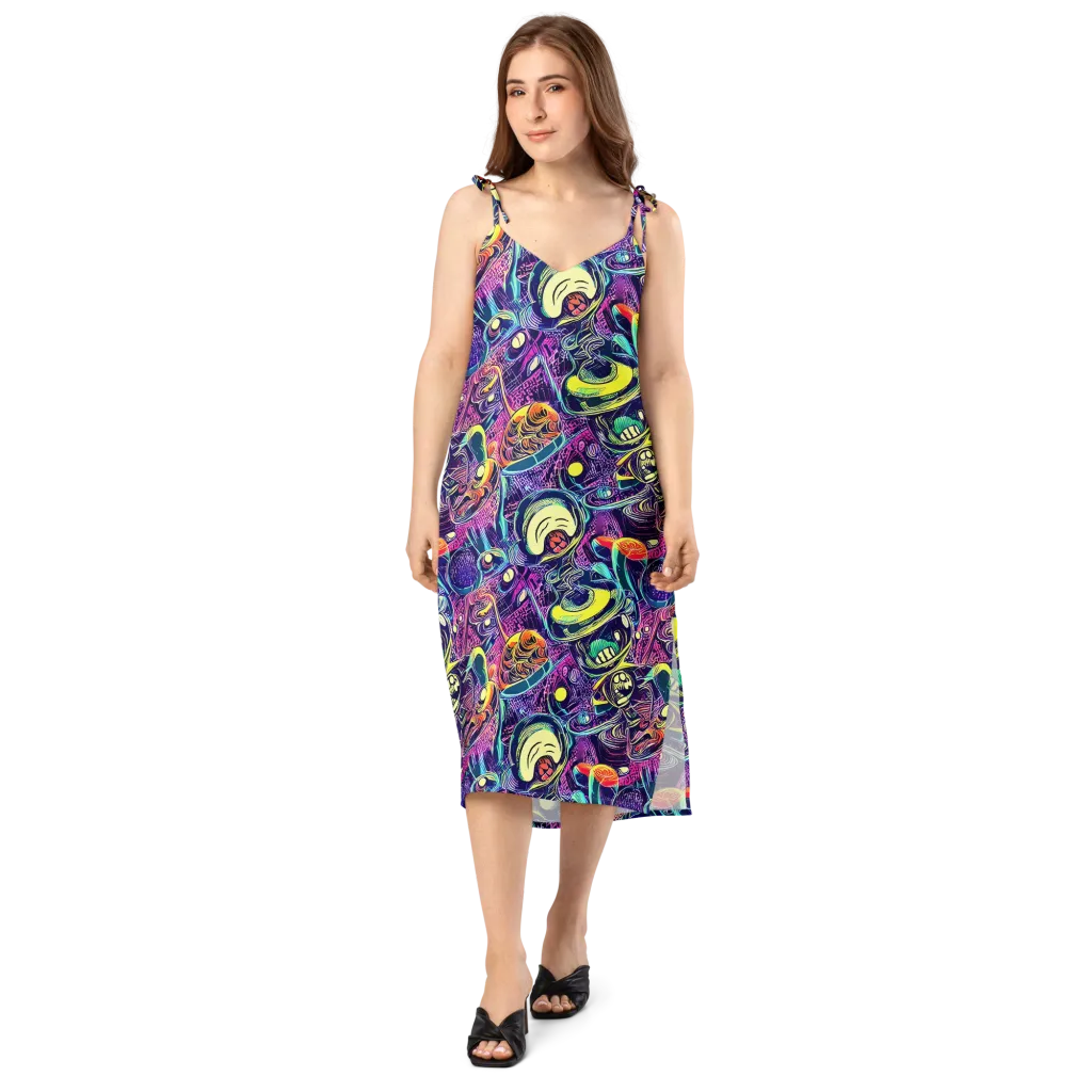 Electric Relics on Slip Dress — Front