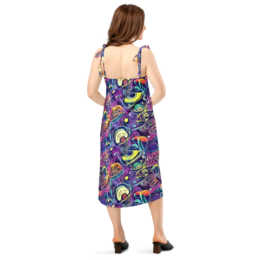 Electric Relics on Slip Dress — Back