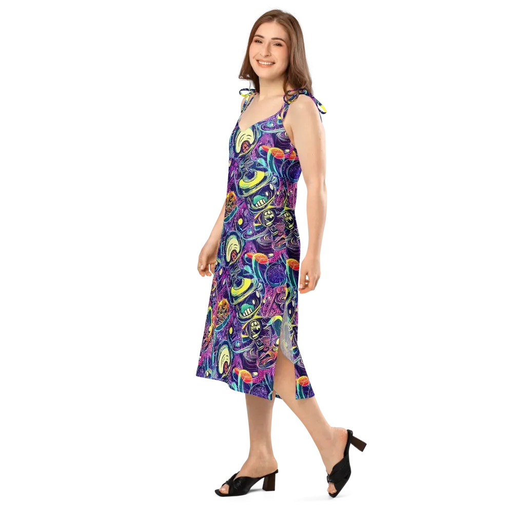 Electric Relics on Slip Dress — Left Front