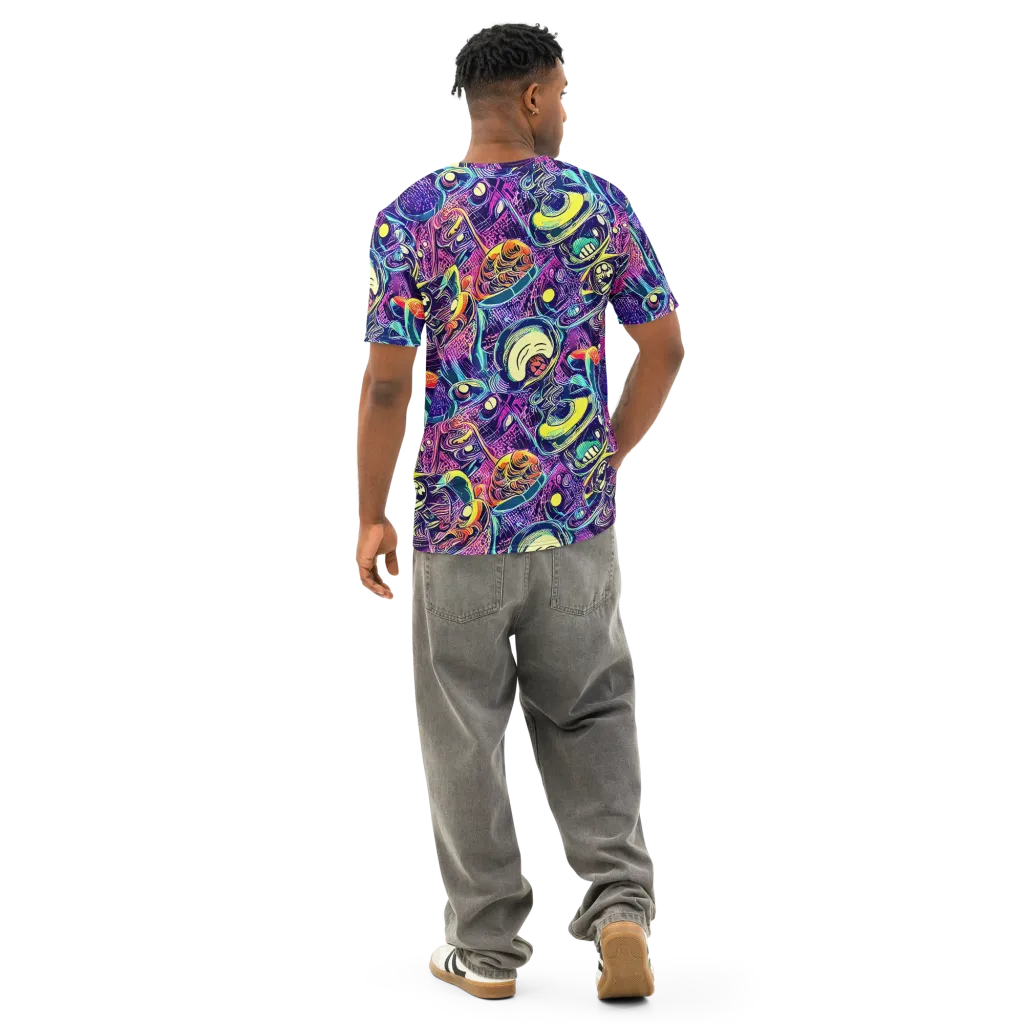 Electric Relics on Men's Cotton Crew Neck T-Shirt — Back