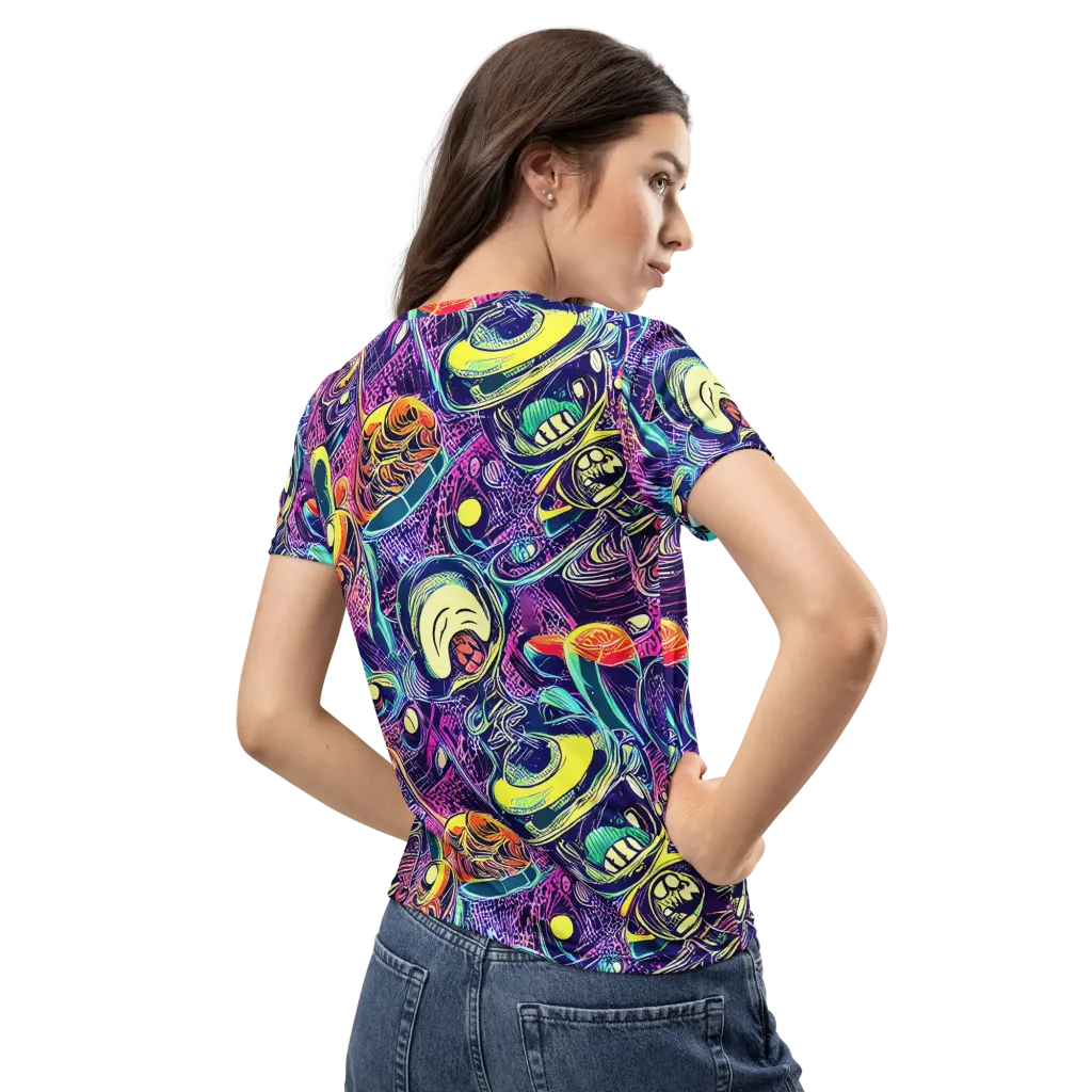 Electric Relics on Women's Crew Neck T-Shirt — Back