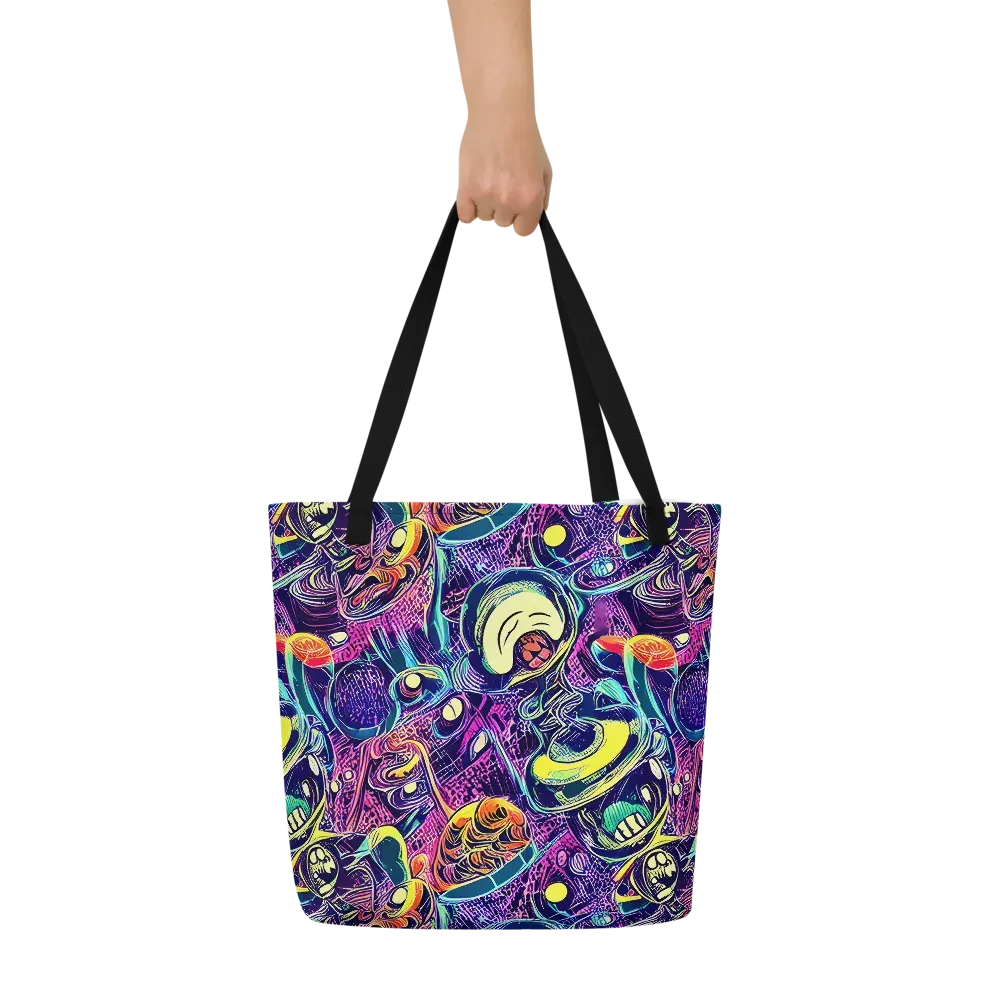Electric Relics on Large Tote Bag W/ Pocket — Front