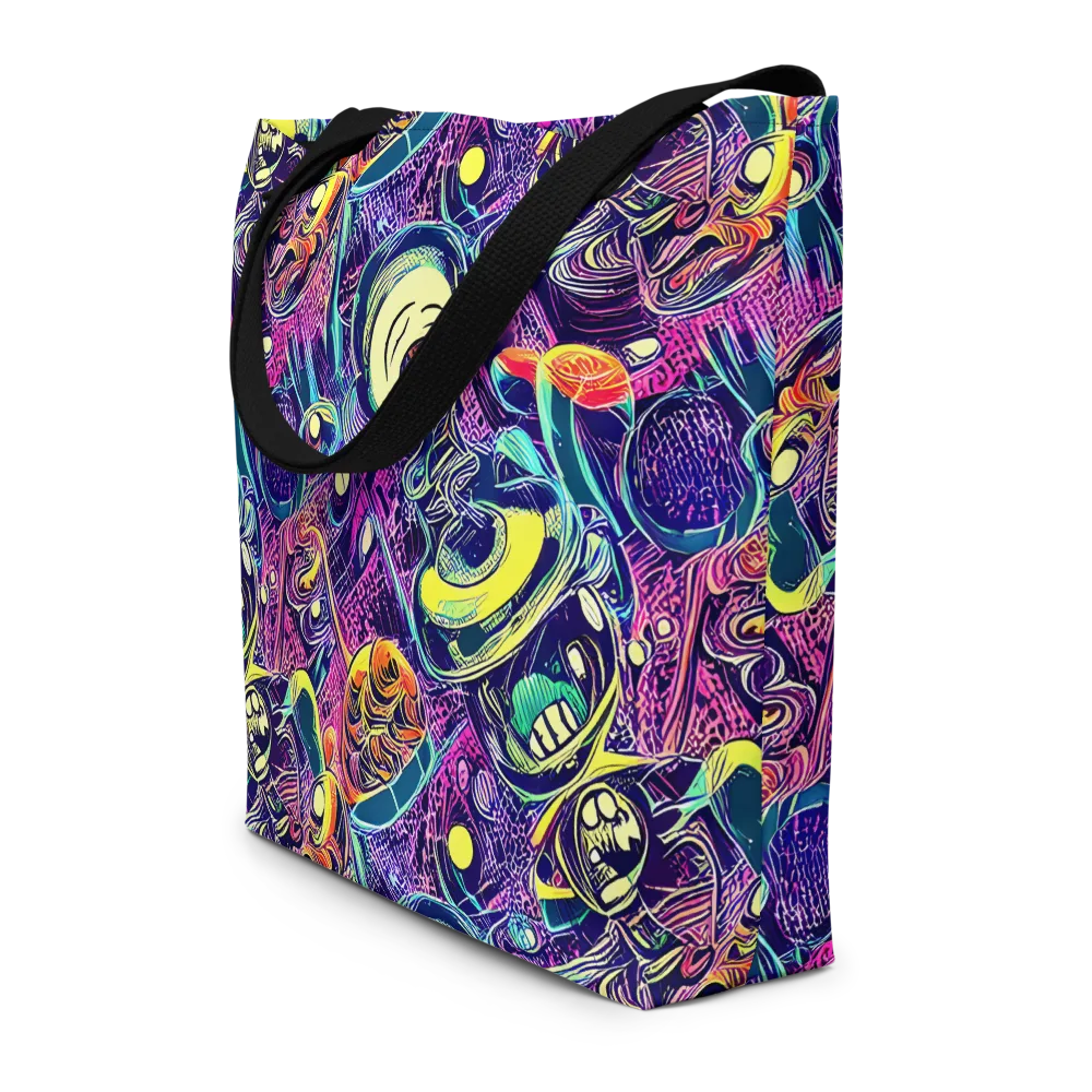 Electric Relics on Large Tote Bag W/ Pocket — Front