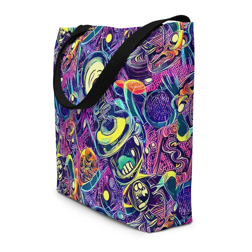 Electric Relics on Large Tote Bag W/ Pocket — Front