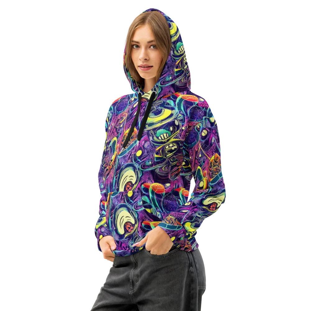 Electric Relics on Cotton Hoodie — Left Front