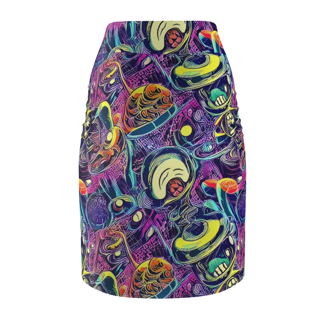 Electric Relics on Pencil Skirt — Back